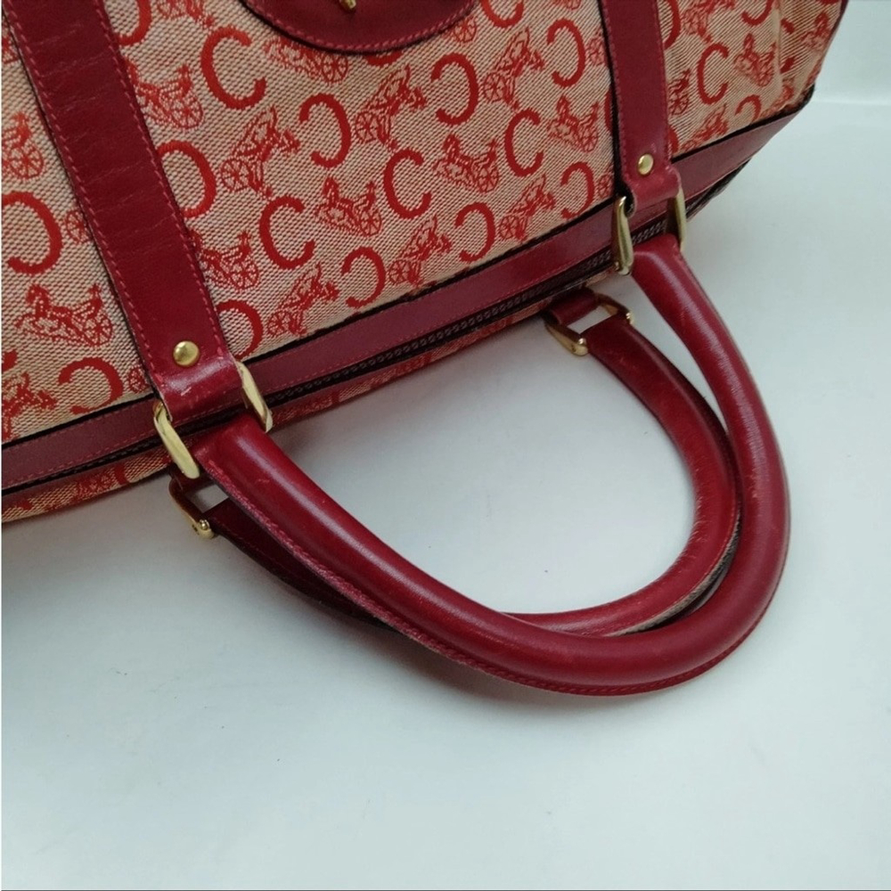 Celine Red Canvas Boston Bag - Rehab Corner Wear - Picture 4 of 16
